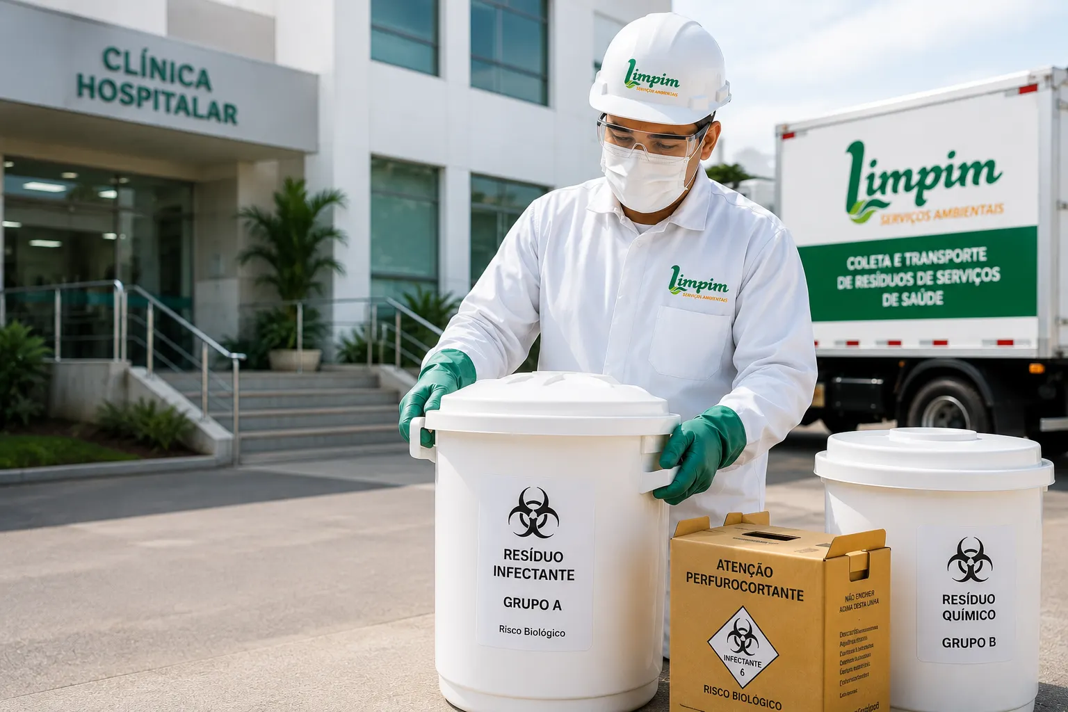 Coleta de lixo hospitalar em Minas Gerais